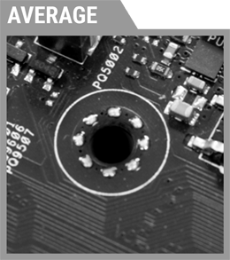 A single ring of soldering points of some brand
